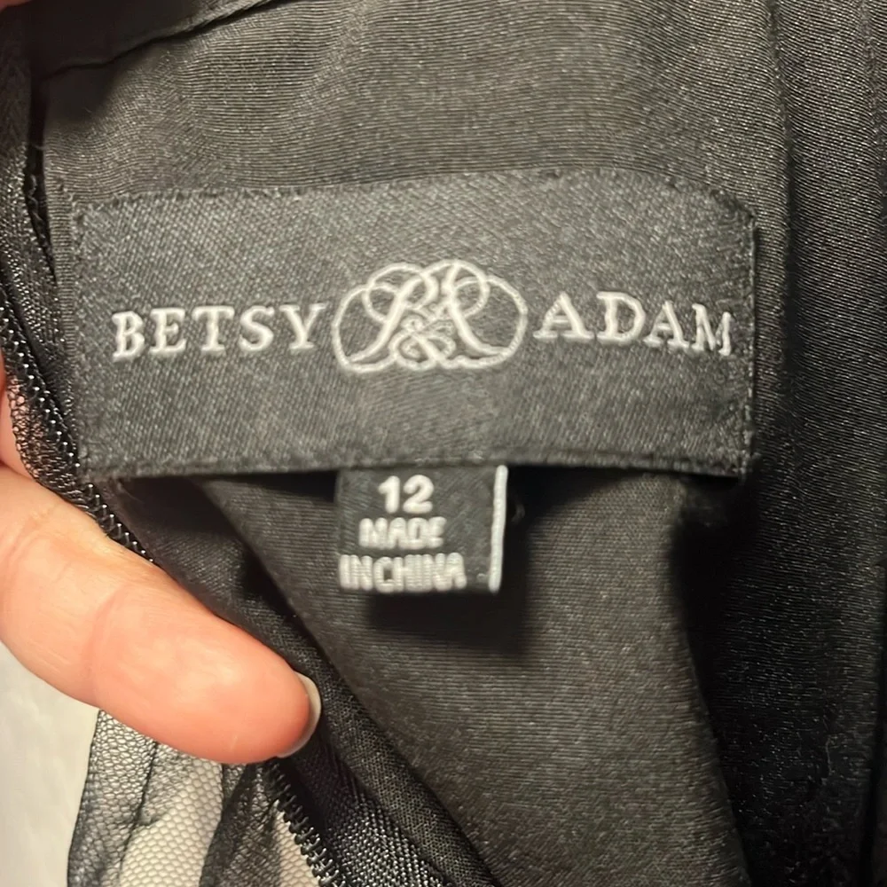 Adam Black Ruffled Tiered Prom Dress - Picture 4 of 5